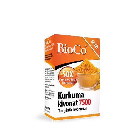BioCo Kurkuma kivonat 7500 Tömjénfa kivonattal étrend-kiegészítő kapszula 60 db