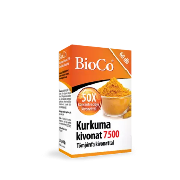 BioCo Kurkuma kivonat 7500 Tömjénfa kivonattal étrend-kiegészítő kapszula 60 db 1.Kép