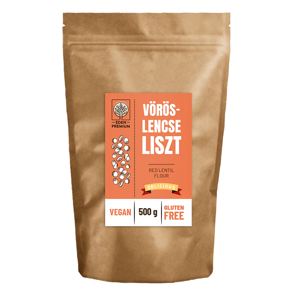 ÉDEN Vöröslencse liszt 500g ,gluténmentes