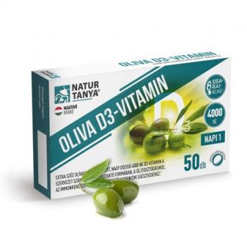 Natur Tanya OLIVA D3-vitamin - 4000 NE Quali-D D3-vitamin természetes extra szűz olívaolajban oldva. 50 db 1.Kép