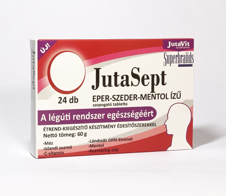 JutaVit JutaSept Eper-szeder-menthol 24db szopogató