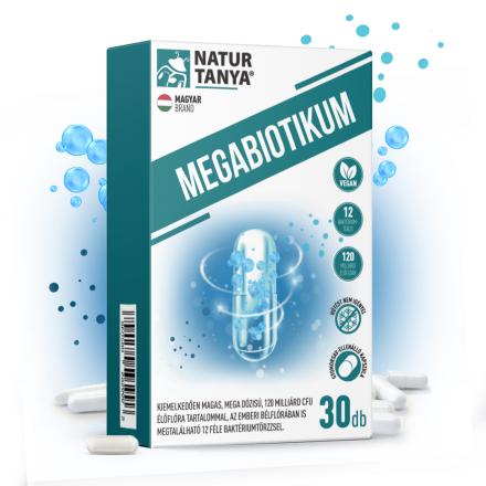 Étrendkiegésztő Bélflóra,emésztés   Natur tanya Megabiotikum 30db