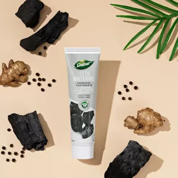 Dabur Herbal fehérítő fogkrém aktív szénnel 100 ml 3.Kép
