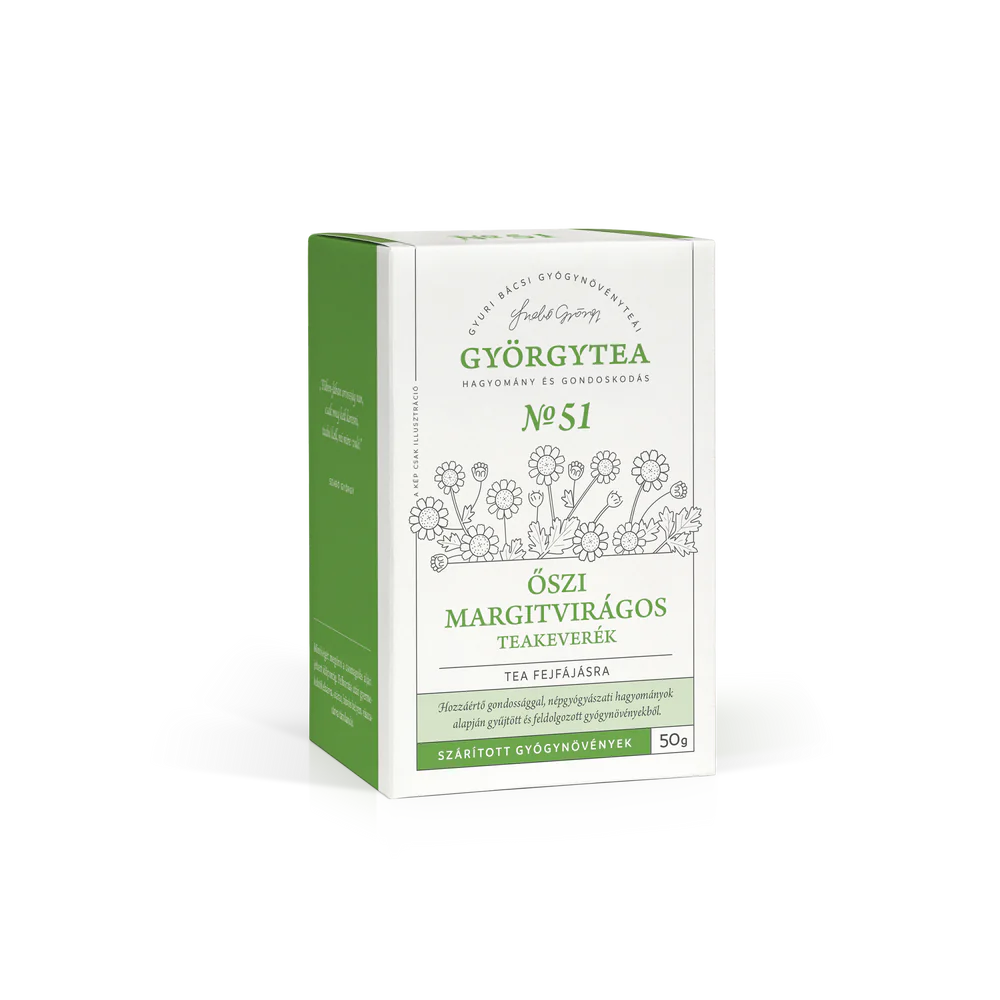 Gyuribácsi Őszi margitvirágos teakeverék (Tea fejfájásra) 50g