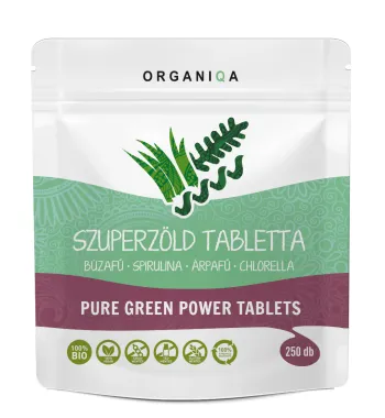 Organiqa Bio Szuperzöld mix tabletta 125g - 250 db Kép