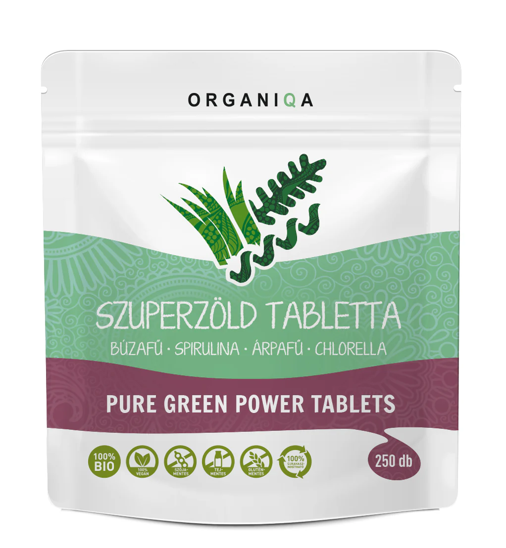 Organiqa Bio Szuperzöld mix tabletta 125g - 250 db