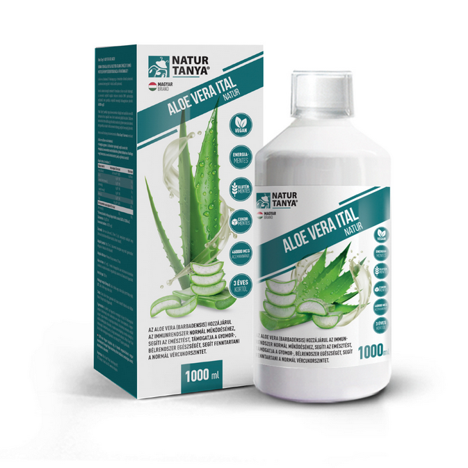 Natur Tanya ALOE VERA ITAL NATUR  Független, akkreditált laborral igazolt acemannán tartalommal 1000 ml 1l