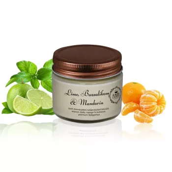 Aurora Candle Lime, Bazsalikom & Mandarin - Vintage illatgyertya 1db 1.Kép