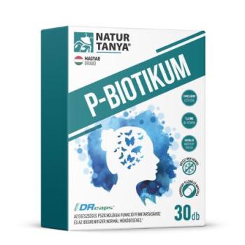 Natur Tanya P-BIOTIKUM - nemzetközi törzsgyűjteményben letétbe helyezett, szabadalmazott baktériumtörzsek (CEREBIOME) + B6-vitamin, gyomorsav-ellenálló növényi kapszulában 30db Kép