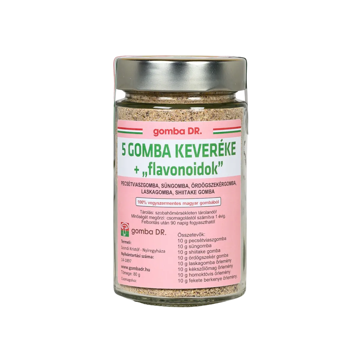 Gomba dr. 5 gomba keveréke + flavonoidok 80g