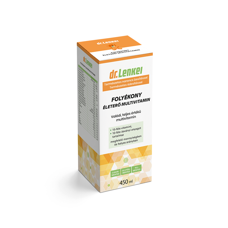 Dr. Lenkei Folyékony Életerő Multivitamin - 450 ml (narancs)