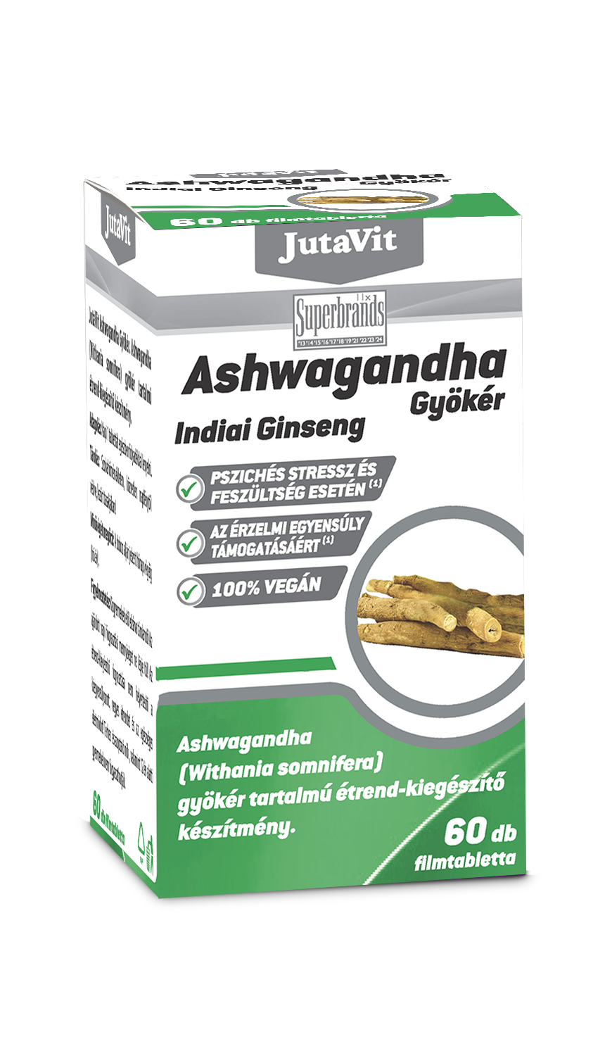 JutaVit Ashwagandha gyökér. Indiai Ginseng. tabletta 60 Db