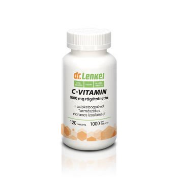 Dr. Lenkei C-vitamin 1000 mg narancsízű rágótabletta csipkebogyóval  120 db Kép