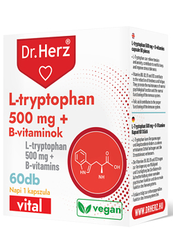 Dr.Herz  L-tryptophan 500mg + B-vitaminok 60db Kép