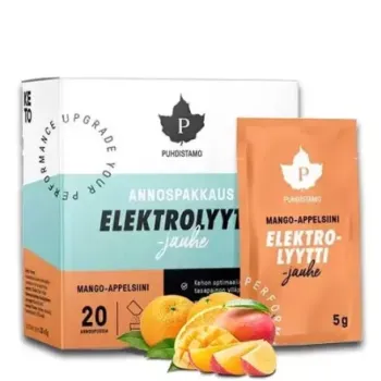 Puhdistamo Elektrolit 20 tasak x 5g Mangó-narancs 100g (vegán)(Almitas) Kép