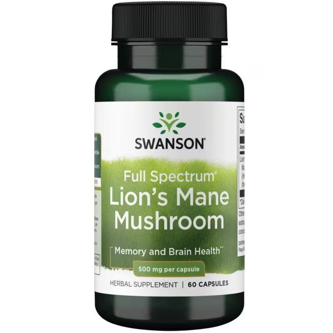 SWANSON Süngomba kapszula 500 mg / 60 kapszula
