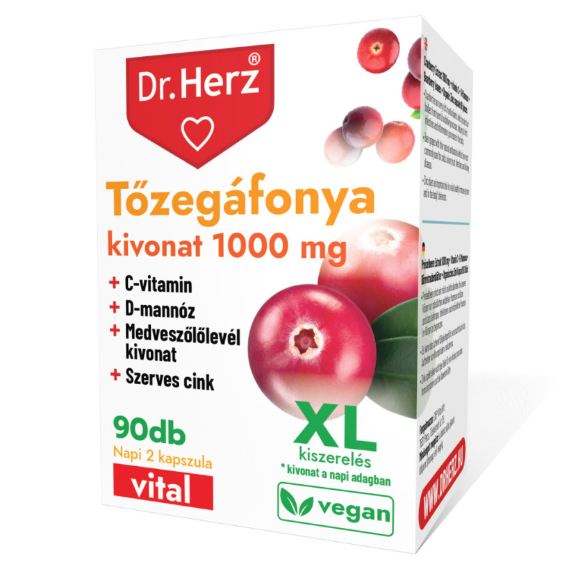 Dr. Herz Tőzegáfonya kivonat 1000 mg kapszula  90db XL