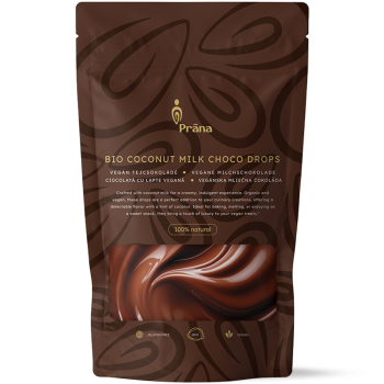 Prána Bio Vegán tejcsokoládé pasztilla 250g, gluténmentes Kép