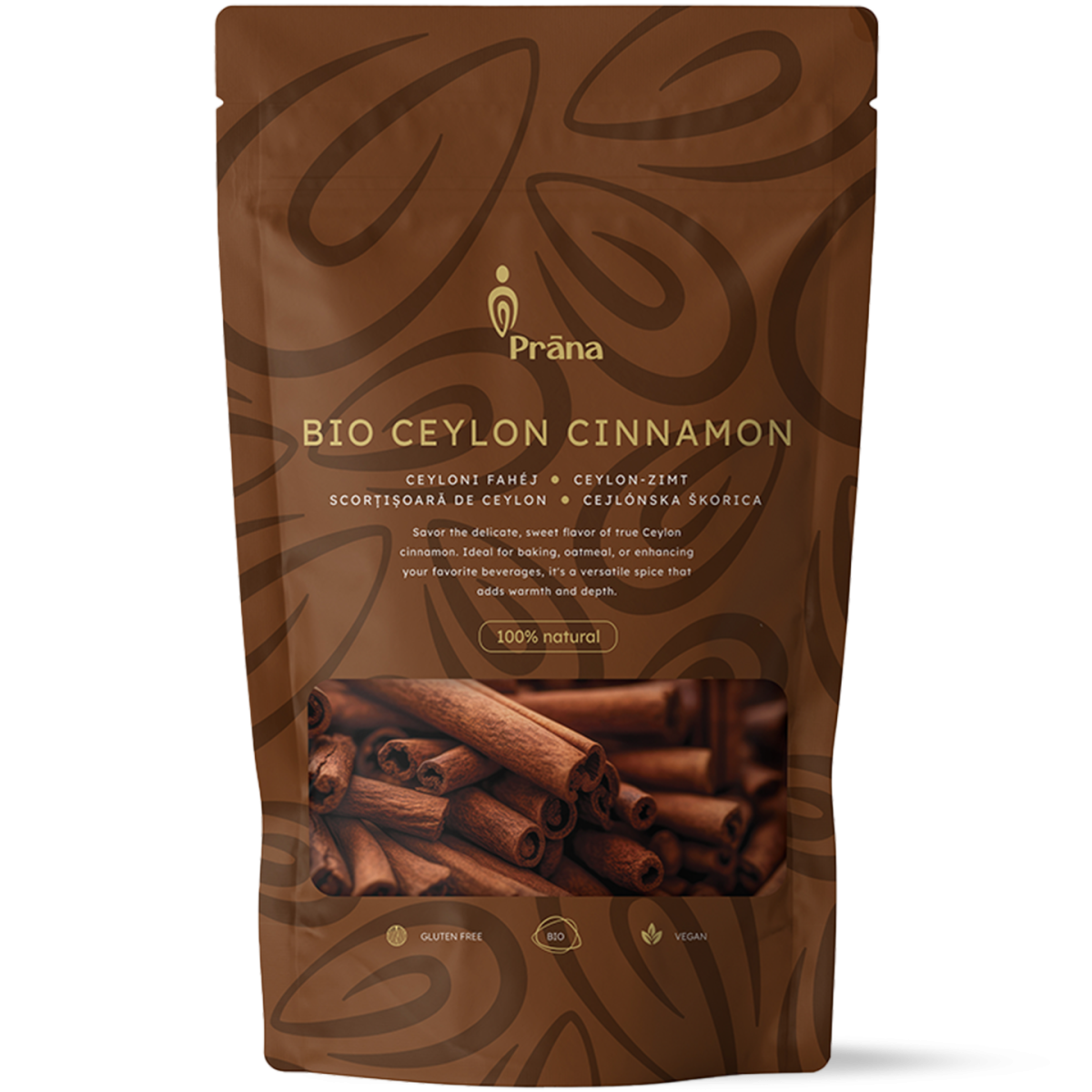 Prána Bio Ceyloni fahéj  por 125g, gluténmentes