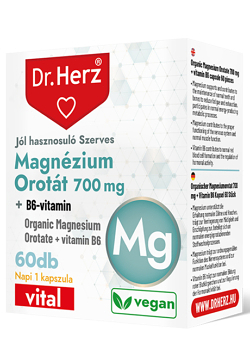 Dr. Herz Magnézium Orotát 700 mg + B6-vitamin kapszula 60db
