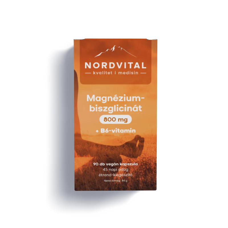 Nordvital Magnézium biszglicinát 800mg+B6 90db
