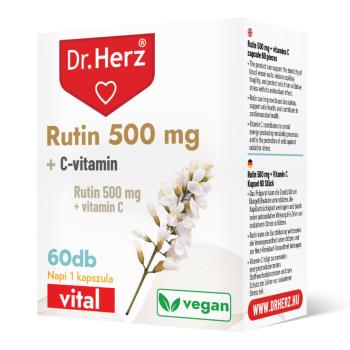 DR. Herz Rutin 500 mg + C-vitamin 60 db kapszula doboz 1.Kép