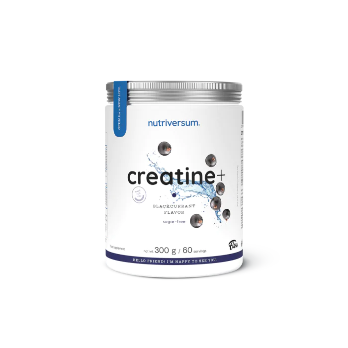 Nutriversum Creatine+ Sugar Free ízesített kreatin monohidrát por ,feketeribizli  300g