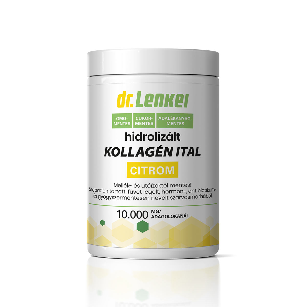 Dr. Lenkei Kollagén ital, citrom ízű étrend-kiegészítő italpor édesítőszerrel, 20 adag