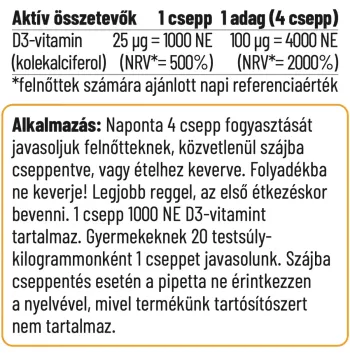 Nordvital D3-vitamin csepp 30 ml 240 adag 2.Kép