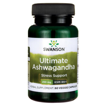 SWANSON Ultimate Ashwagandha 250 mg / 60 db növényi kapszula (KSM-66 kivonat) Kép