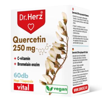 DR Herz Quercetin (kvercetin) 250 mg + C-vitamin + Bromelain enzim 60 db kapszula Kép