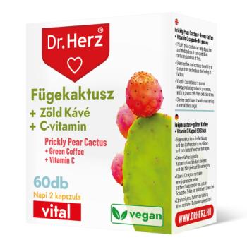 DR Herz Fügekaktusz + Zöld kávé + C-vitamin 60 db kapszula Kép