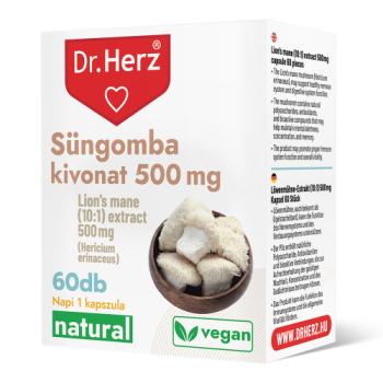DR Herz Süngomba 500 mg 60 db kapszula Kép