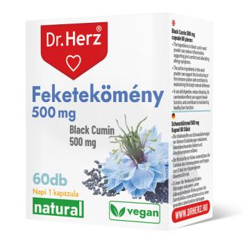 DR Herz Feketeköménymag 500 mg 60 db kapszula Kép
