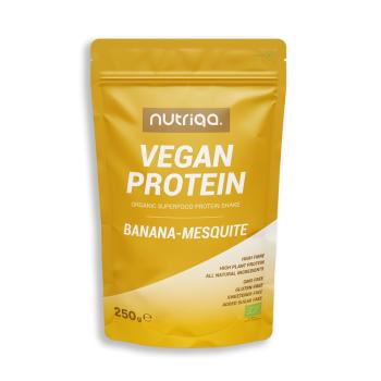 Nutriqa bio vegán banán-mesquite protein shake 250 g Kép