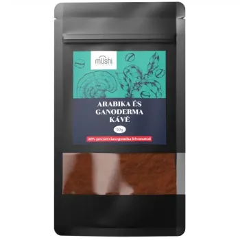 Mushi Arabica és Ganoderma instant kávé 40% pecsétviaszgomba kivonattal - 50g Kép