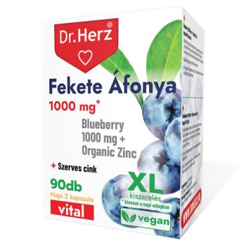 DR Herz  Fekete Áfonya 1000 mg XL kapszula 90 db Kép