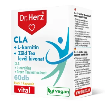 Dr. Herz CLA + L-karnitin + Zöld tea kivonat kapszula 60 db Kép