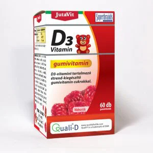 Jutavit D3-vitamin gumivitamin málna ízű 60 db Kép