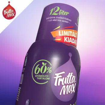 Fruttamax Bubble Alma-szilva-fahéj ízű gyümölcsszörp 500 ml 2.Kép