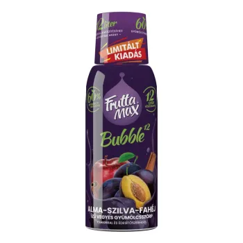 Fruttamax Bubble Alma-szilva-fahéj ízű gyümölcsszörp 500 ml Kép